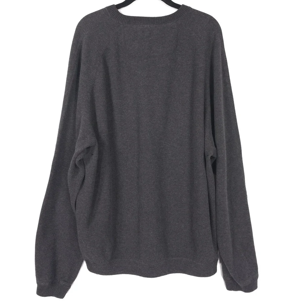 Tommy Bahama Men's Pullover Sweater Size XL V‎ Neck Cotton Gray